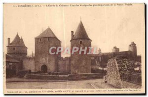 Old Postcard Fougeres L Entree du Chateau L one of the most important vestige...