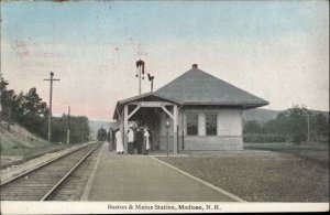 Madison NH B&M RR Train Station Depot c1910 Postcard