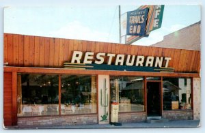 KANAB, UT Utah ~ Roadside TRAILS END RESTAURANT  c1950s Kane County Postcard