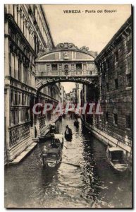 Italy Venezia Old Postcard Ponte del Sospiri