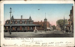 1905 Cancel Tilton New Hampshire NH Railroad Train Station Depot