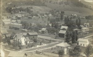 Oswayo PA Potter County Birdseye View c1910 Real Photo Postcard