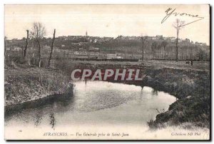 Old Postcard Avranches general view taken saint jean