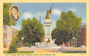 Francis Scott Key Monument Eutaw Place - Baltimore, Maryland MD  