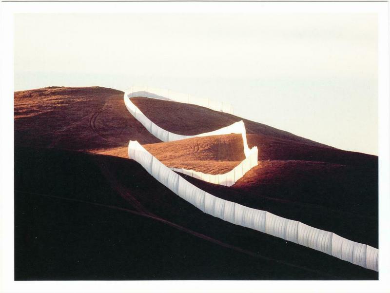 Running Fence Sonoma and Marin Counties CA Art by Christo - Large Postcard #1