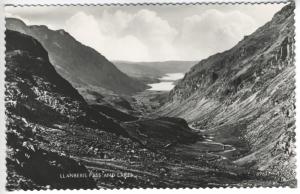 Llanberis Pass & Lakes Wales Unused Real Photo Postcard D8