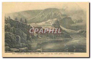 CARTE Postale Old Der schwarze See bei Urbeis The black lake near Orbey