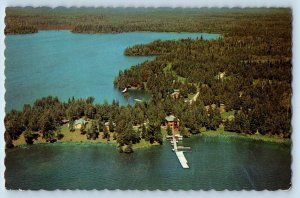 Eagle River Ontario Canada Postcard Birds Eye View Of Camp Area Temple Bay Lodge