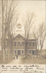 Castleton Vermont VT School c1910 Real Photo Vintage Postcard