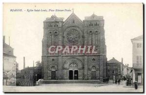 Saint Etienne Old Postcard Church of St. Louis Place Etienne Venom