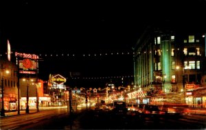 Canada Winnipeg Portage Avenue Looking East At Night