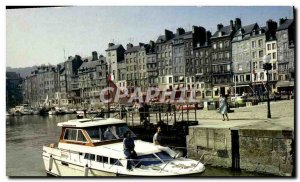 Modern Postcard Honfleur The ecluse the Vieux Bassin Boat