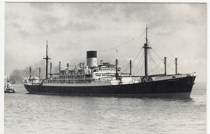 Shipping; Blue Funnel Line, SSPyrrhus RP PPC By Harold Jordan, Unused