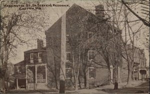 Easton Maryland MD Stevens Residence Washington St c1910 Vintage Postcard