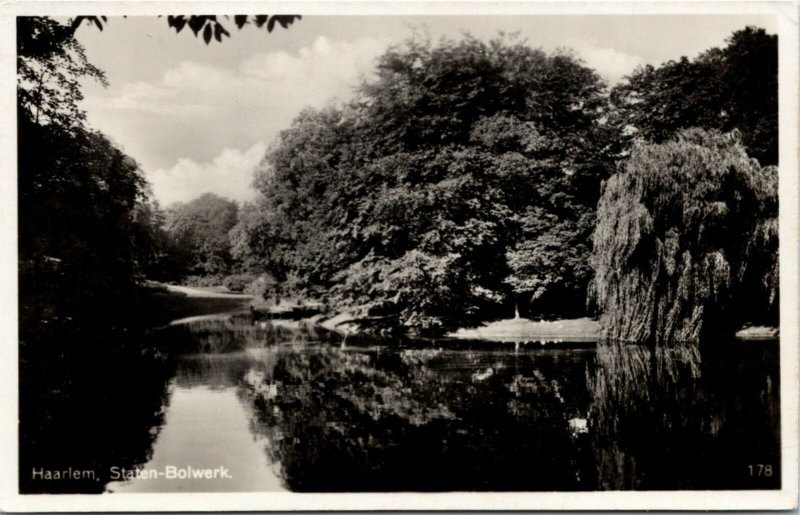 RPPC Real Photo Postcard Netherlands Haarlem Staten-Bolwerk 1940s K63