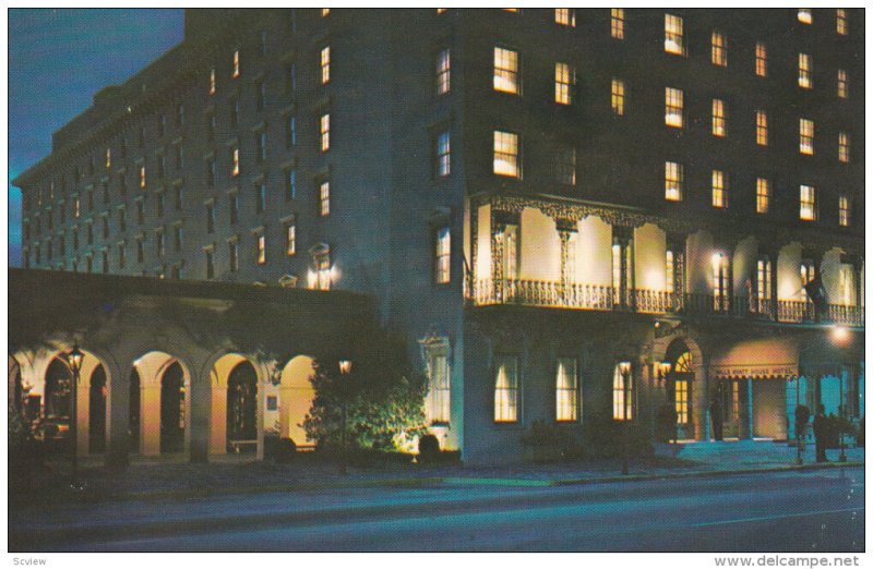 CHARLESTON, South Carolina, 1940-1960's; The Mills Hyatt House, Night Scene