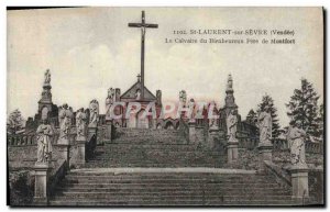 Old Postcard St Laurent Sur Sevre Calvary Blessed Father de Montfort