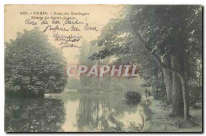 Old Postcard Paris Bois de Boulogne Etang de Saint James