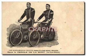 Postcard The Old Sckramson & # 39s Designers troop of infernal round a motorc...