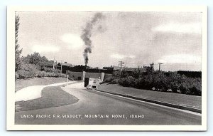 MOUNTAIN HOME, ID Idaho ~ UNION PACIFIC RAILROAD VIADUCT 1947 Postcard