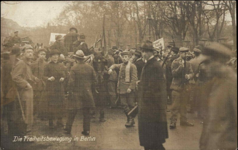 Berlin Germany Revolution Freiheitsbewegung c1918 Real Photo Postcard