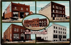 Moose Jaw SK Business Houses Tees Persse Moose Grocery Implement Co Postcard H30