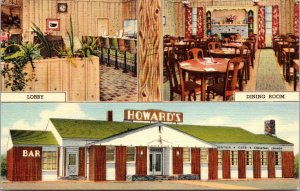 Linen Postcard Howard's Cafe in Rock Springs, Wyoming~138483