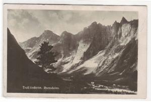 Troll Tinderne Romsdalen Norway RPPC Real Photo 1930 postcard