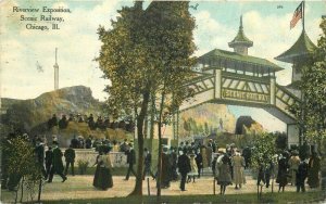 Amusement Chicago Illinois Riverview Exposition Railway 1909 Postcard 20-3141