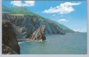 Old Scotch Rock, West Coast, Cape Breton, Nova Scotia, Vintage Chrome Postcard