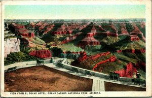 View From El Tovar Hotel Grand Canyon National Park Arizona UNP WB Postcard A10
