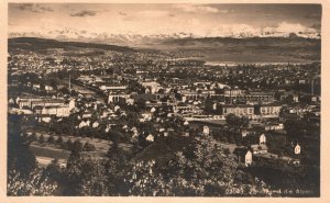 Vintage Postcard Zurich Und Die Alpen Switzerland