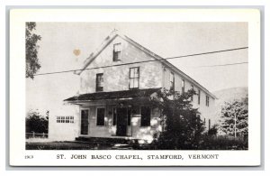 St John Basco Chapel Stamford Vermont VT UNP Postcard T16