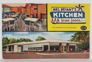 Statesboro GA Multi View Mrs. Bryants Kitchen 1955 Whitcomb Miami Fl Postcard S1