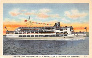 SS Mount Vernon Ferry Boats Ship Unused 