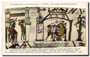 Postcard Old Bayeux Tapestry of Queen Matilda Mages time Comet Halley