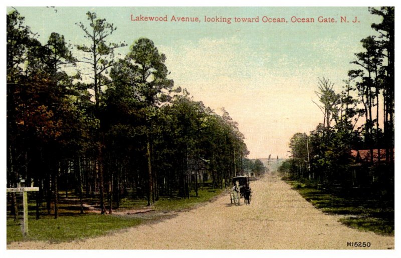 New Jersey  Ocean Grove Lakewood Avenur looking toward Ocean