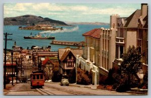 San Francisco Postcard -  California - Cable Car - Hyde Street