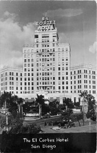 Automobiles El Corte Hotel San Diego California RPPC Photo Postcard 20-1950