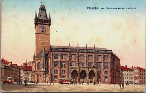 Czech Republic Prague Prag Praha Staromestska Radnice Vintage Postcard C095