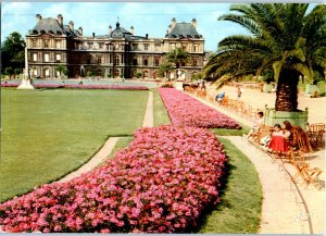 Luxembourg Palace Gardens  Paris France Postcard