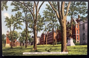 Vintage Postcard 1942 Front Campus, Brown University, Providence, Rhode Island