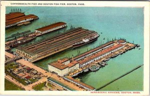 Postcard PIER SCENE Boston Massachusetts MA AL7677