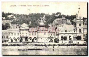 Old Postcard Dinant View Of The Town Hall and the Post Office