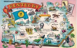 Greetings From Kentucky With Map