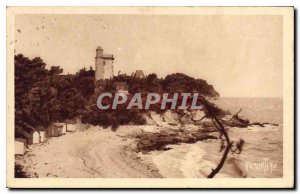 Old Postcard Ile de Noirmoutier The Landmark L'Anse red and Tour Plantier