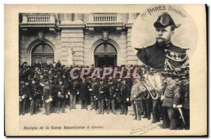 Old Postcard Army Band of the Republican Guard in Geneva Switzerland TOP Pare...