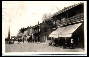 1940s Boulevard Carnot Tebessa Algeria Real Photo Postcard