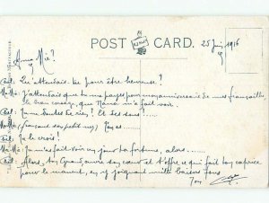 Pre-Linen foreign signed KIDS AS COUPLE CAN'T AFFORD TEAPOT AND WINDOW k3575