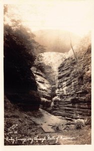 Real Photo Postcard Rocky Passage Way Through Dells of Wisconsin~129783